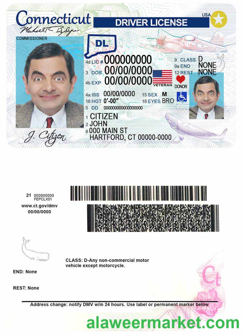 USA Connecticut driving license
